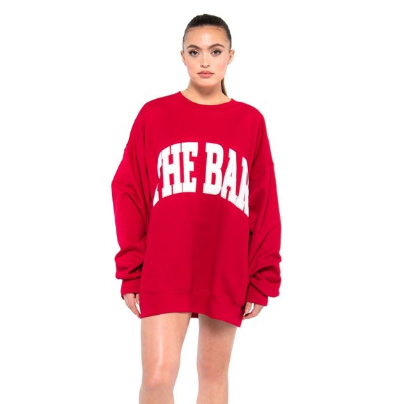 The Bar Sweaters The Bar Varsity Sweatshirt Ruby Xl Poshmark